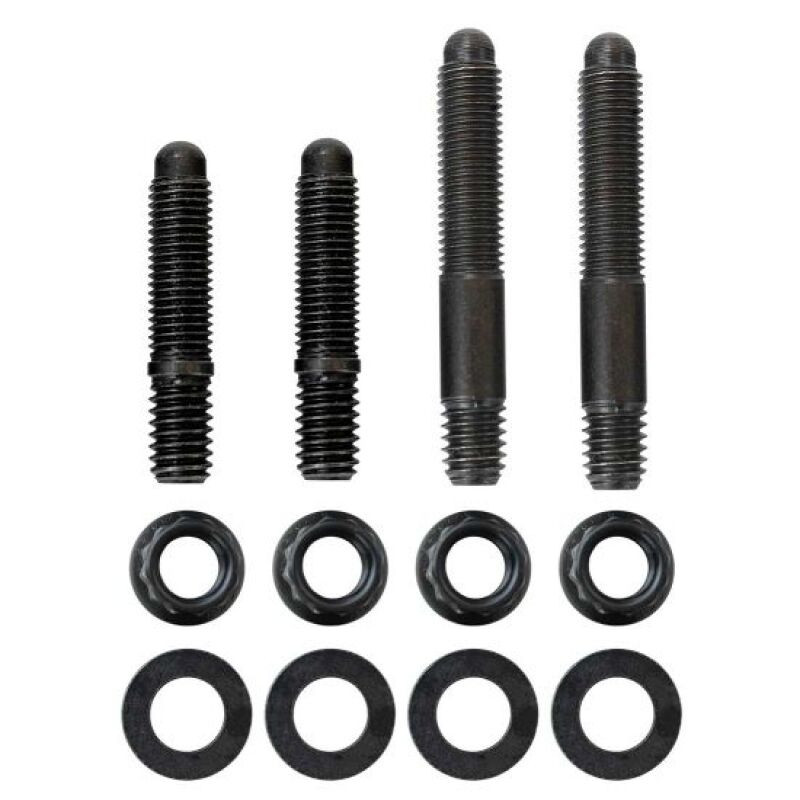 Moroso 2PC 5/16in-24 x 1.625in & 2 PC 5/16in-24 X 2.0in Long 12-Point Nuts Carb Stud Kit w/Bracket - 37966 User 1