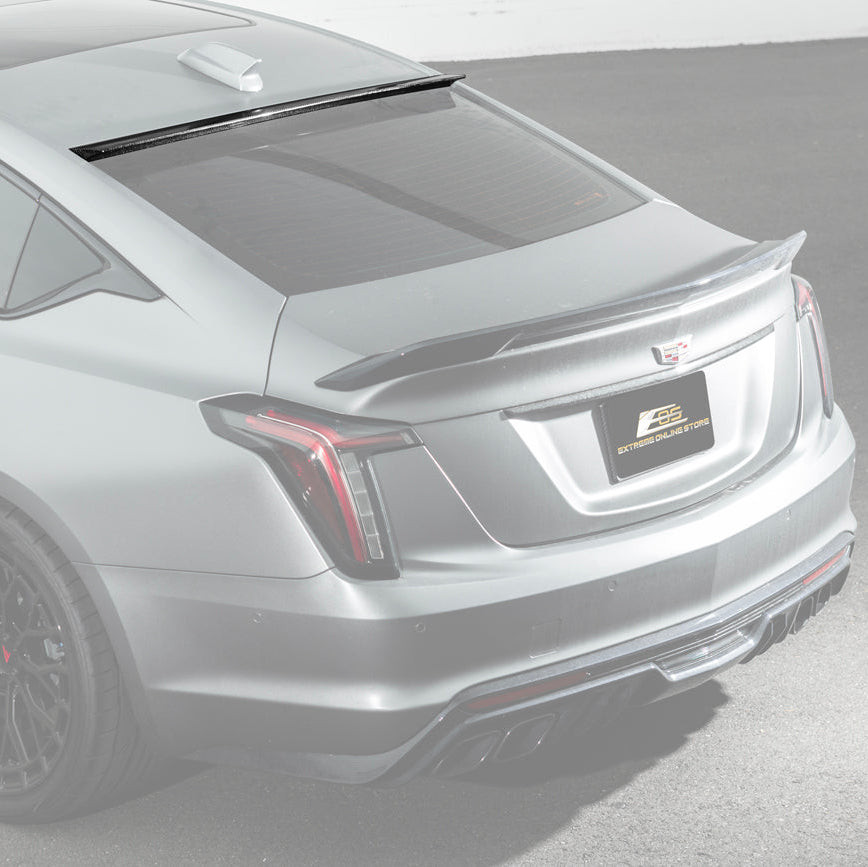 EOS Carbon Fiber Roof Spoiler - Cadillac CT5-V Blackwing (SPOILER-1386-BKCF)