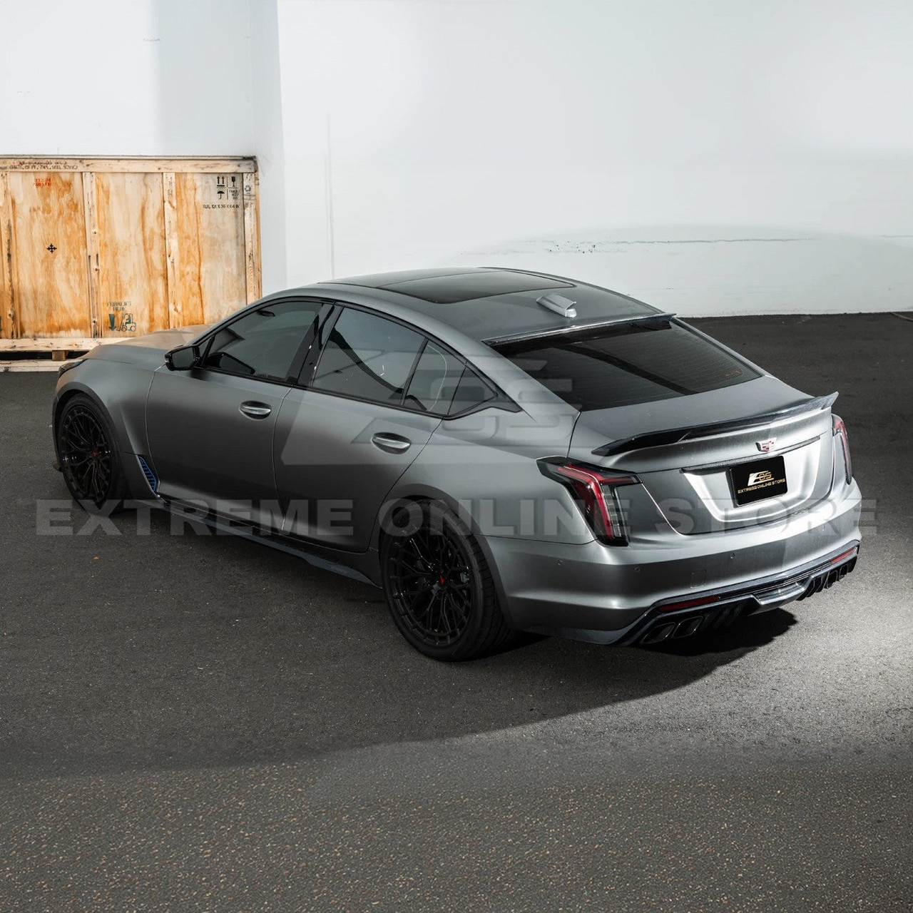 EOS Carbon Fiber Roof Spoiler - Cadillac CT5-V Blackwing (SPOILER-1386-BKCF)