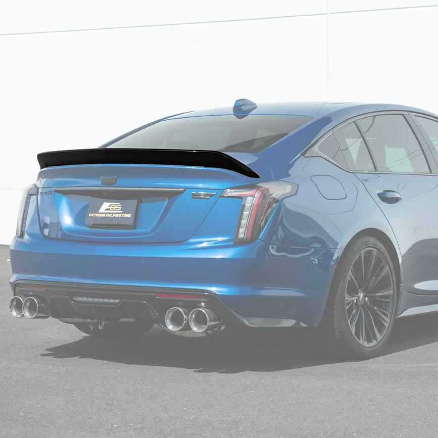 EOS Rear Spoiler - Carbon Flash Metallic - 2020+ Cadillac CT5-V Blackwing (SPOILER-447-V2-FRP)
