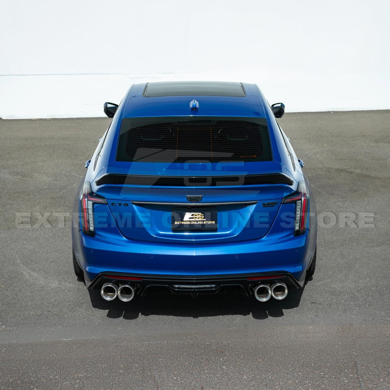 EOS Rear Spoiler - Carbon Flash Metallic - 2020+ Cadillac CT5-V Blackwing (SPOILER-447-V2-FRP)