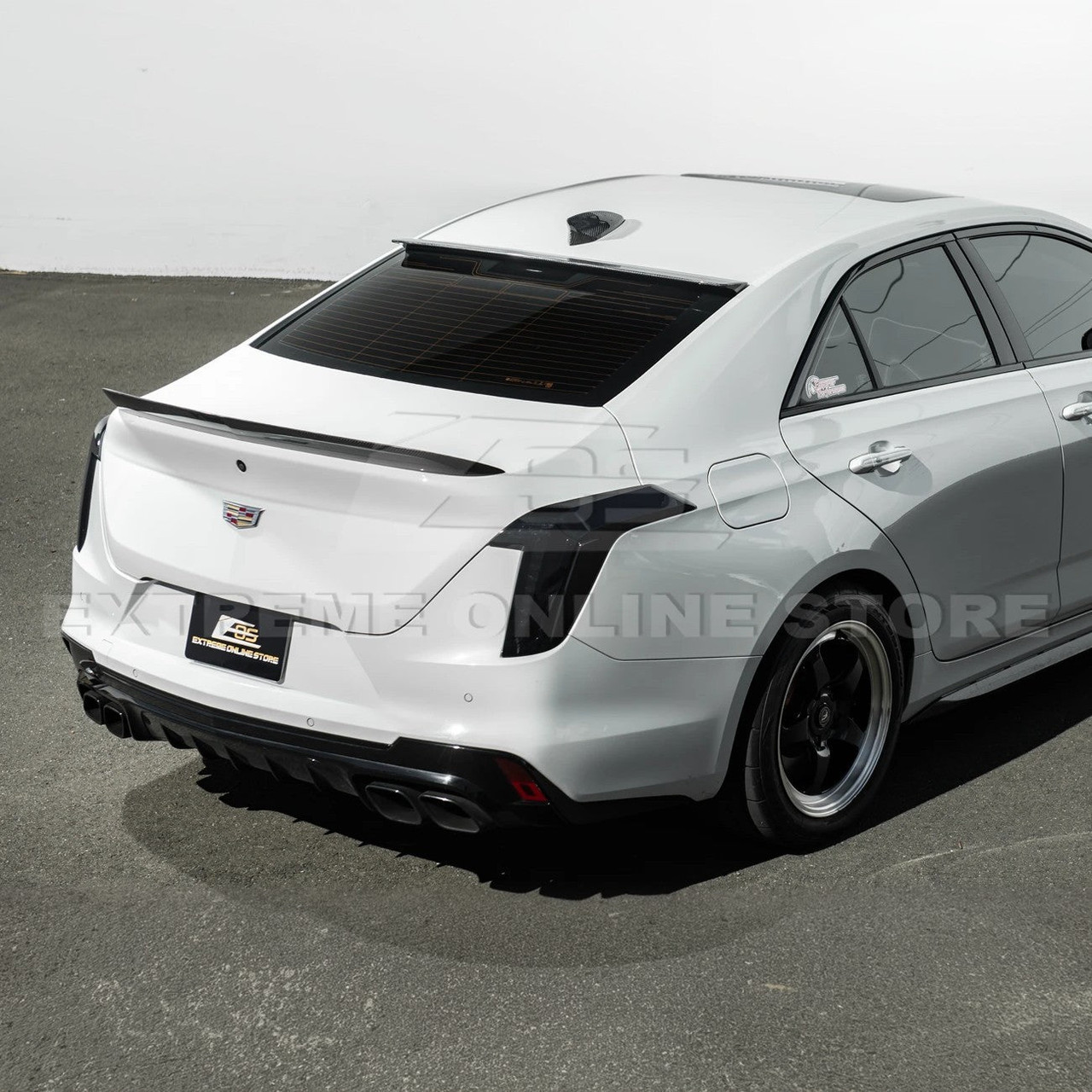 EOS Carbon Fiber Roof Spoiler - Cadillac CT4-V Blackwing (SPOILER-1387-BKCF)