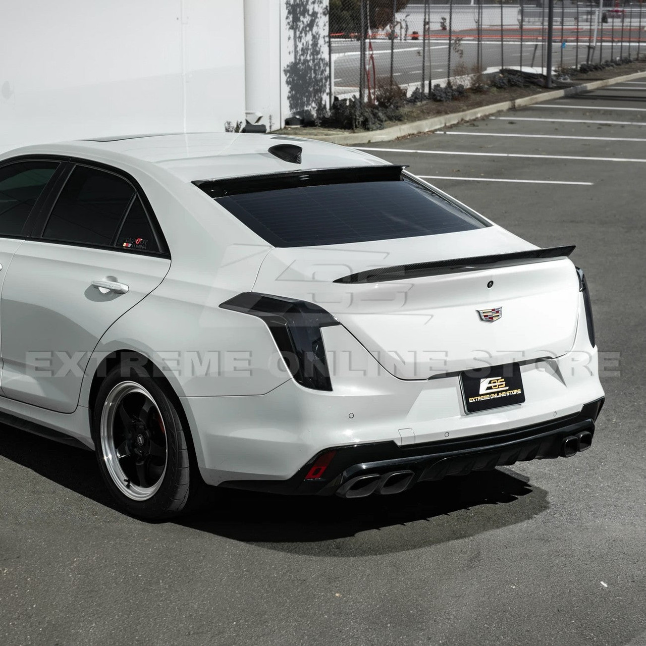 EOS Carbon Fiber Roof Spoiler - Cadillac CT4-V Blackwing (SPOILER-1387-BKCF)