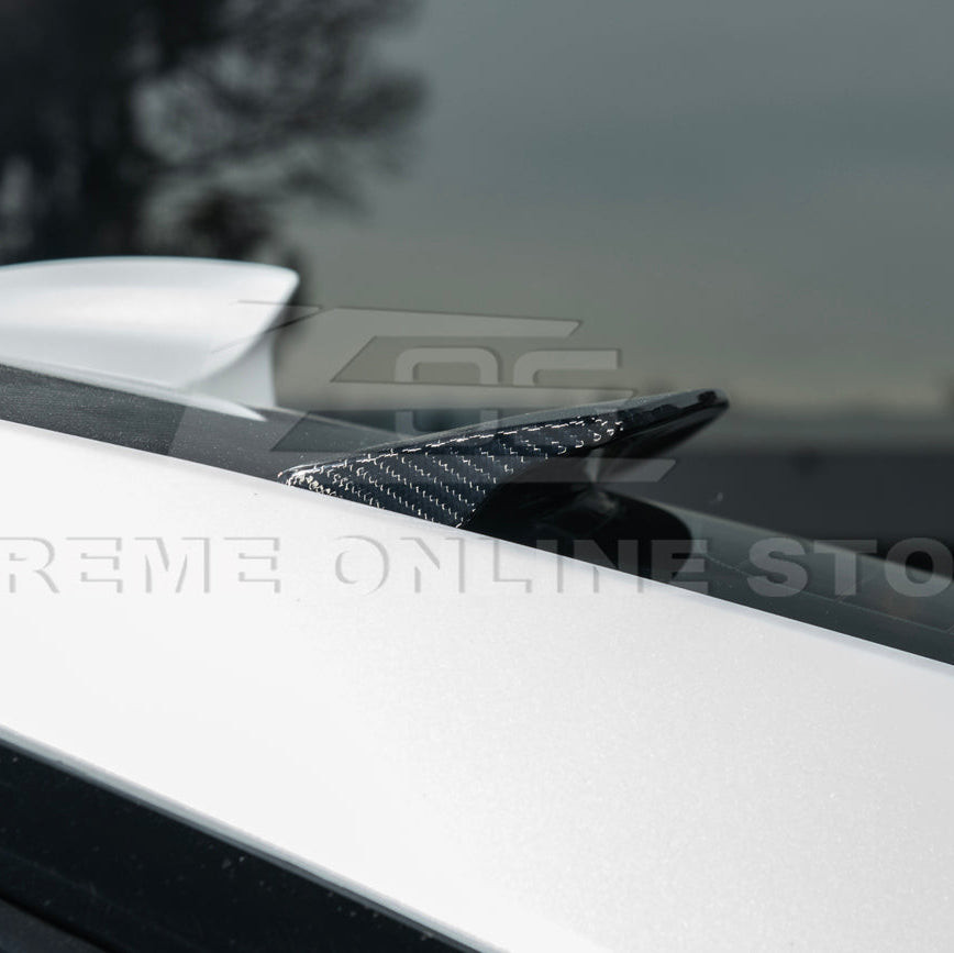 EOS Carbon Fiber Roof Spoiler - 16-19 Cadillac ATS-V Coupe (SPOILER-1389-BKCF)