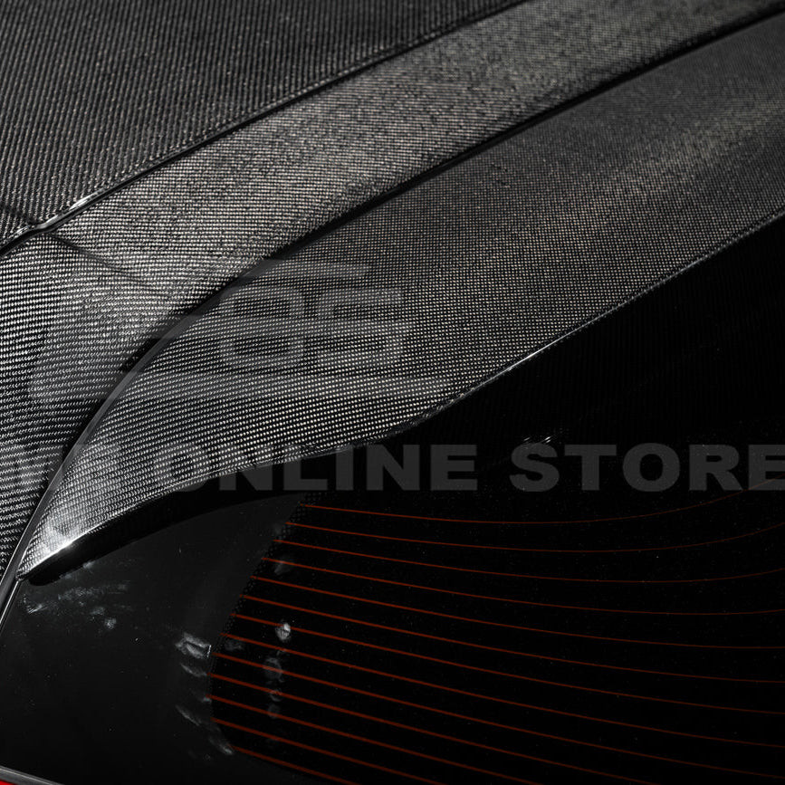 EOS Carbon Fiber Roof Spoiler - 05-13 C6 Corvette Base / GS / Z06 / ZR1 (SPOILER-1357-BKCF)