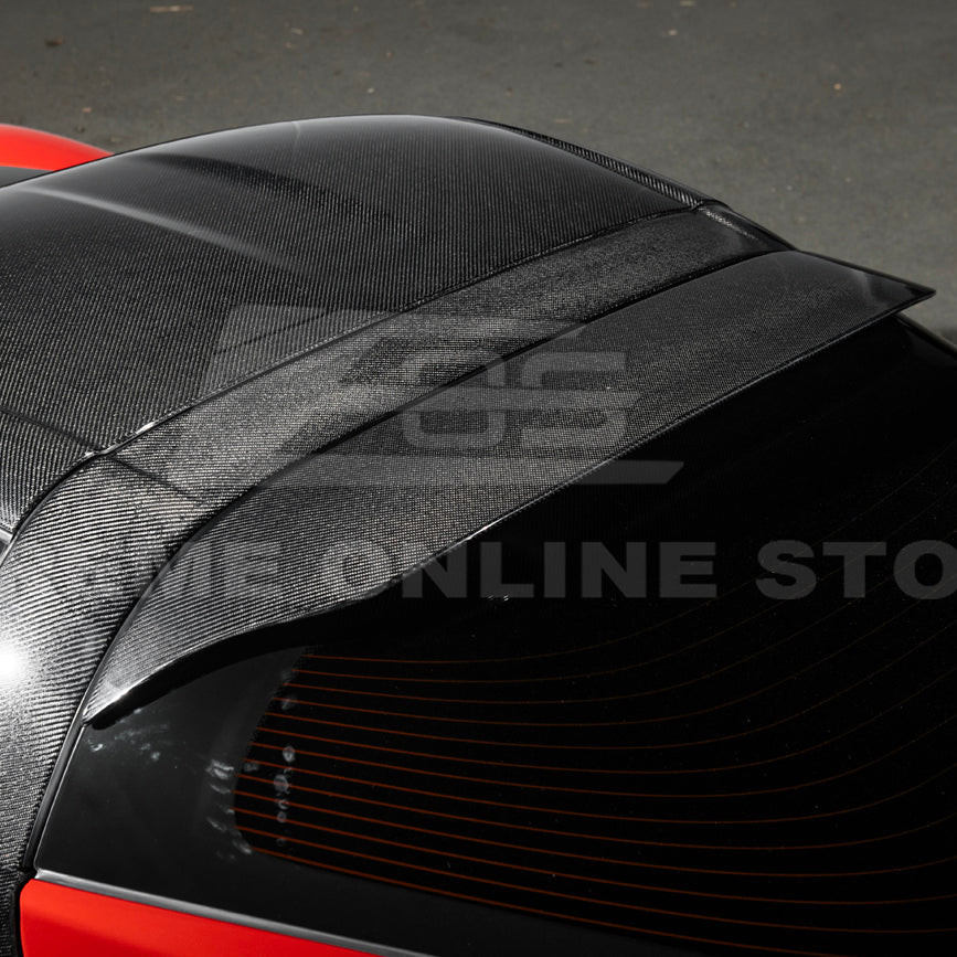 EOS Carbon Fiber Roof Spoiler - 05-13 C6 Corvette Base / GS / Z06 / ZR1 (SPOILER-1357-BKCF)