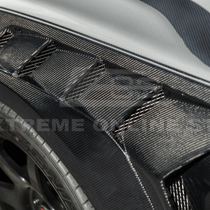 EOS Carbon Fiber Front Fenders GTD Style - 18-23 Ford Mustang (FENDER-1036-BKCF)