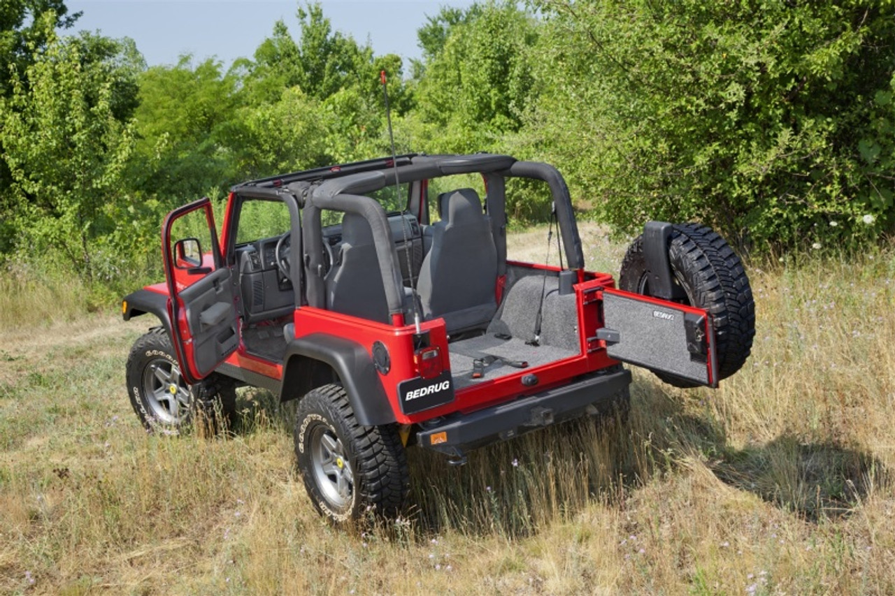 BedRug 97-06 Jeep TJ Rear Cargo Kit (Incl Tailgate) - BRTJ97R