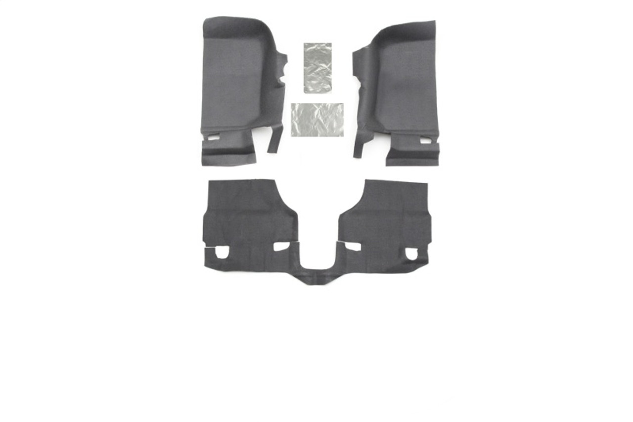 BedRug 07-10 Jeep JK 2Dr Front 3pc BedTred Floor Kit (Incl Heat Shields) - BTJK07F2