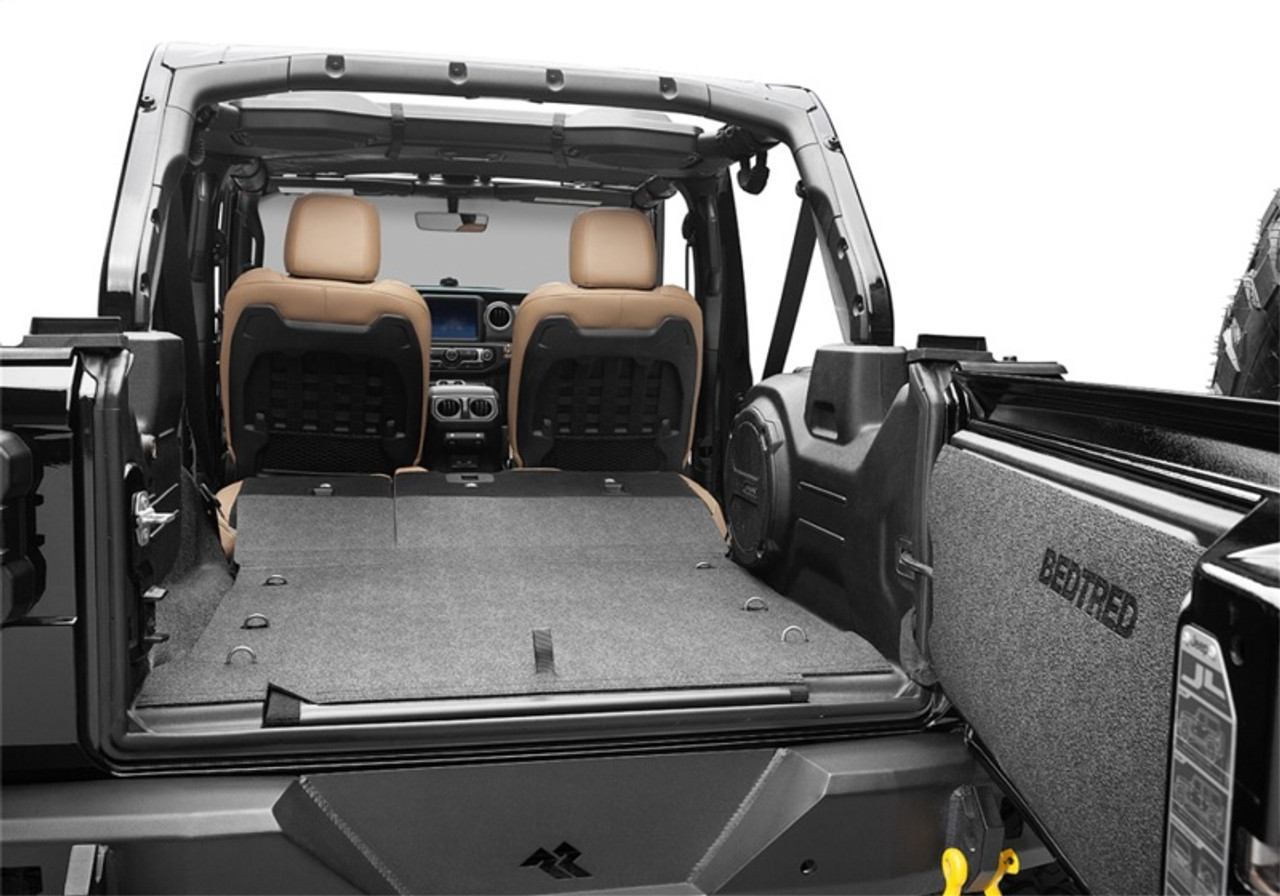 BedRug 18-23 Jeep JL 4 Door BedTred 4pc Rear Cargo Kit (w/o Gap Hider) - BTJL18R4