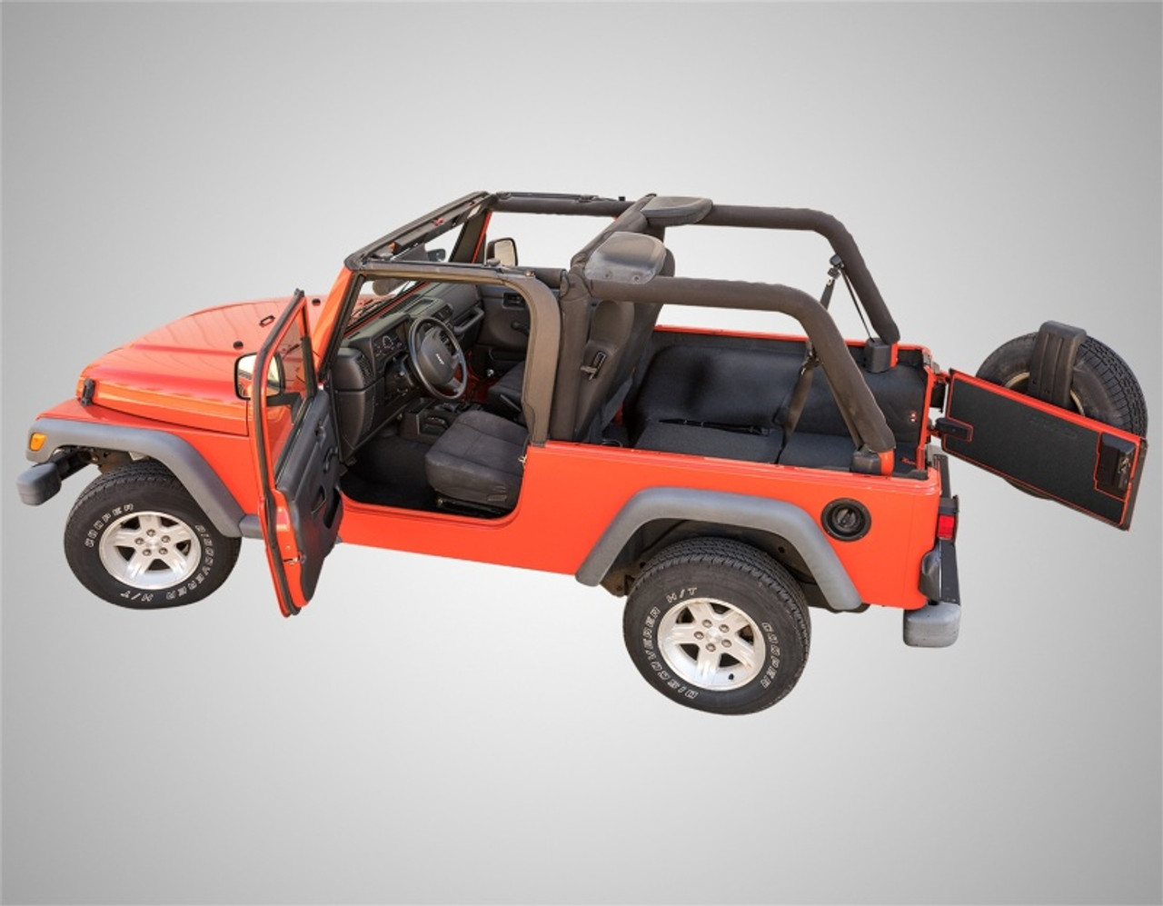 BedRug 03-06 Jeep LJ Unlimited Rear 4pc BedTred Cargo Kit (Incl Tailgate & Tub Liner) - BTLJ04R