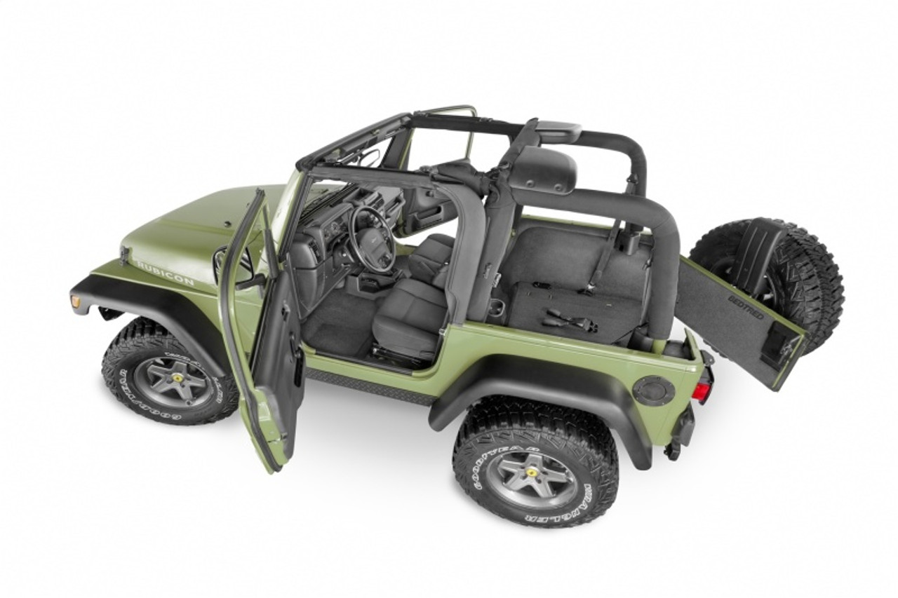 BedRug 97-06 Jeep TJ Front 3pc BedTred Floor Kit w/Center Console - Incl Heat Shields - BTTJ97F