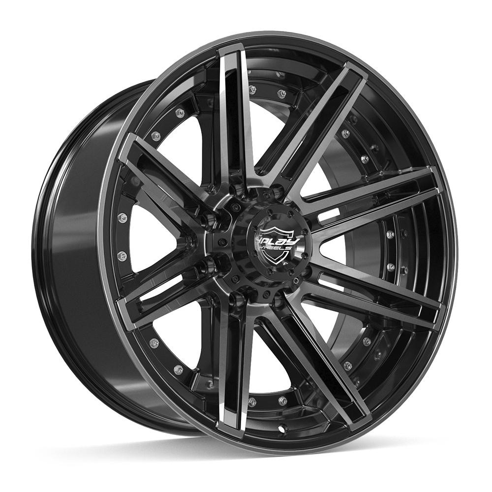 4PLAY 4P08 22x10 8x180 -24et Gloss Black Brushed with Tinted Clear Wheel