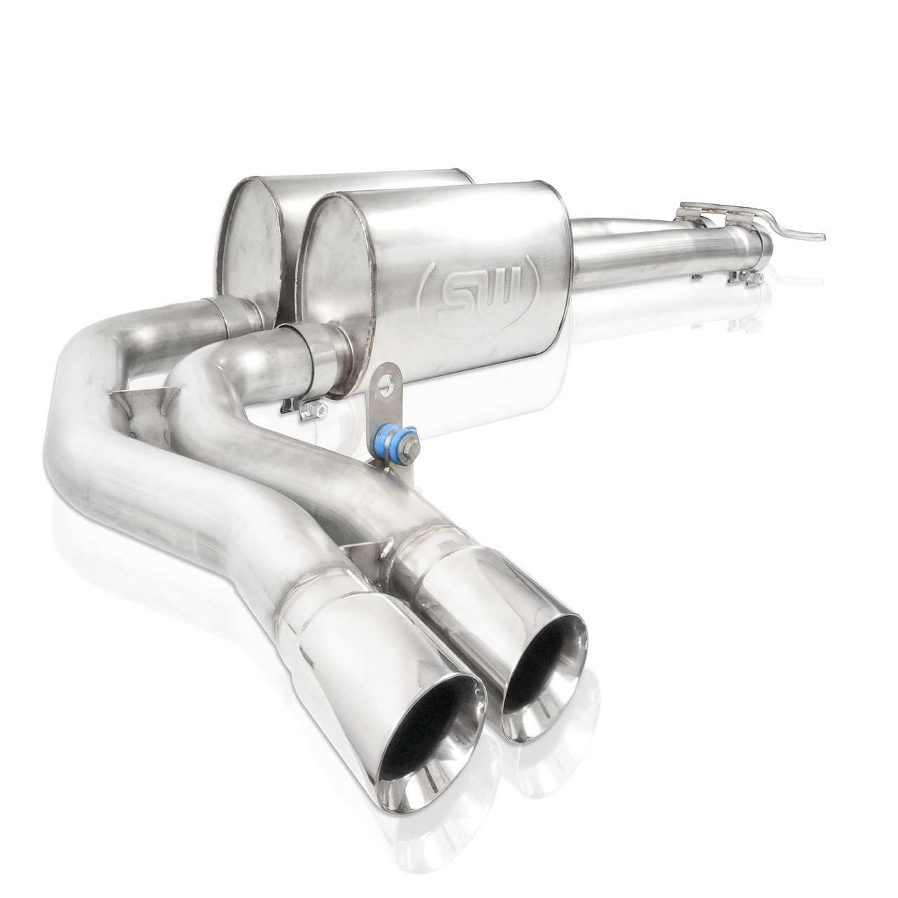Stainless Works Catback Exhaust - Performance Connect  - Front Passenger Rear Tire Exit - 14-18 Silverado & Sierra