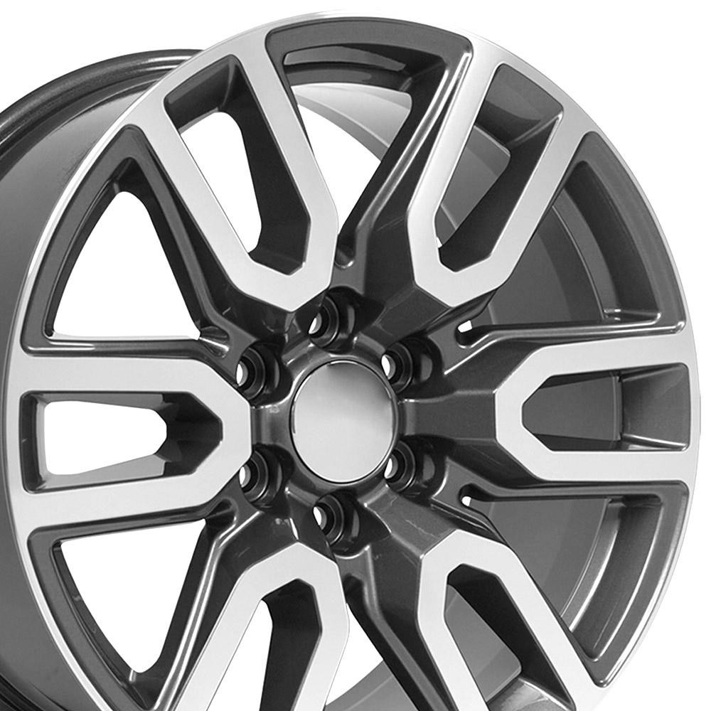 OE Wheels CV36 20x9 6x139.7 28et Gloss Gunmetal Machined Wheel
