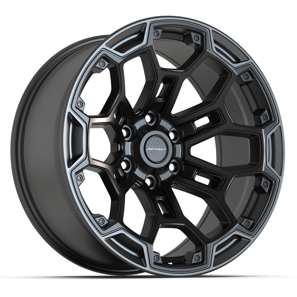 DEFIANT DF03 20x9 6x139.7 -12et Satin Black with Dark Satin Charcoal 2-Tone Wheel