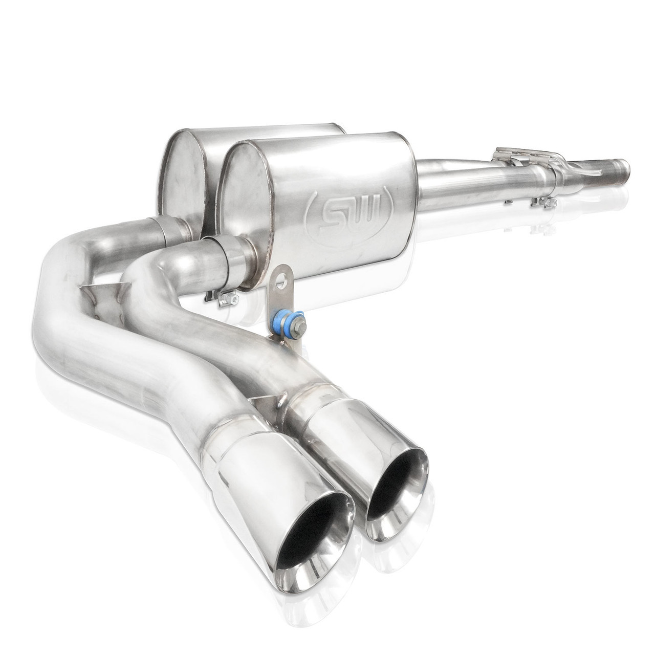 Stainless Works Catback Exhaust - Factory Connect  - Front Passenger Rear Tire Exit - 14-18 Silverado & Sierra