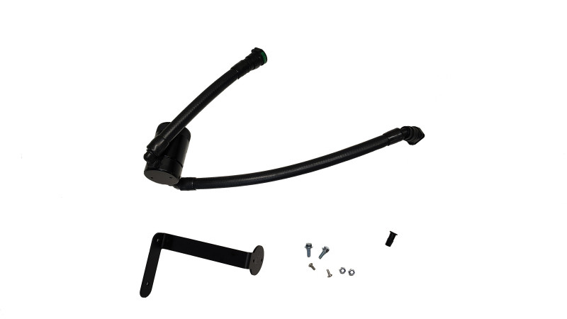J&L 15-17 Ford F-150 5.0L Oil Separator 3.0 PCV Side - Black Anodized - 3132P-B Photo - Primary