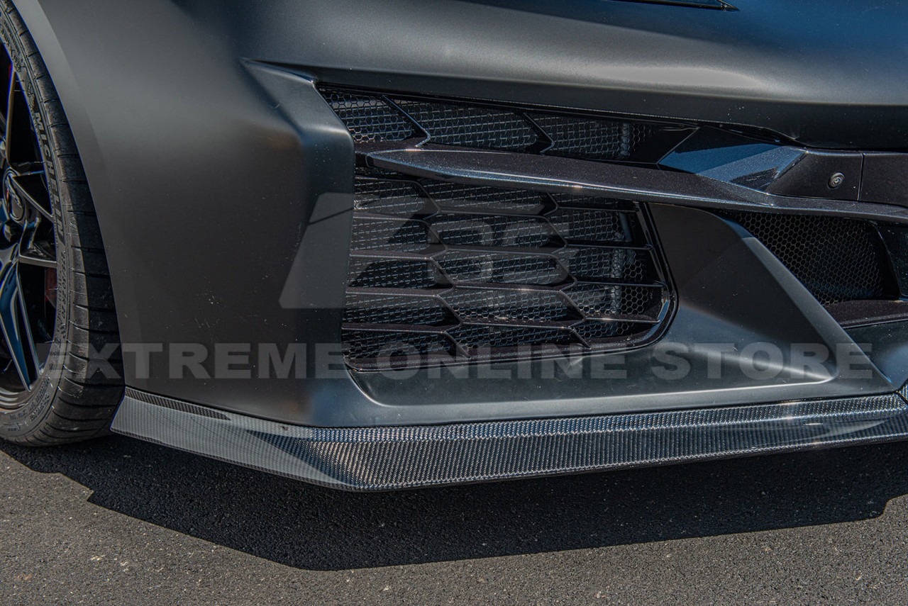 EOS 3 Piece Front Splitter - Carbon Flash Metallic - C8 Corvette Z06