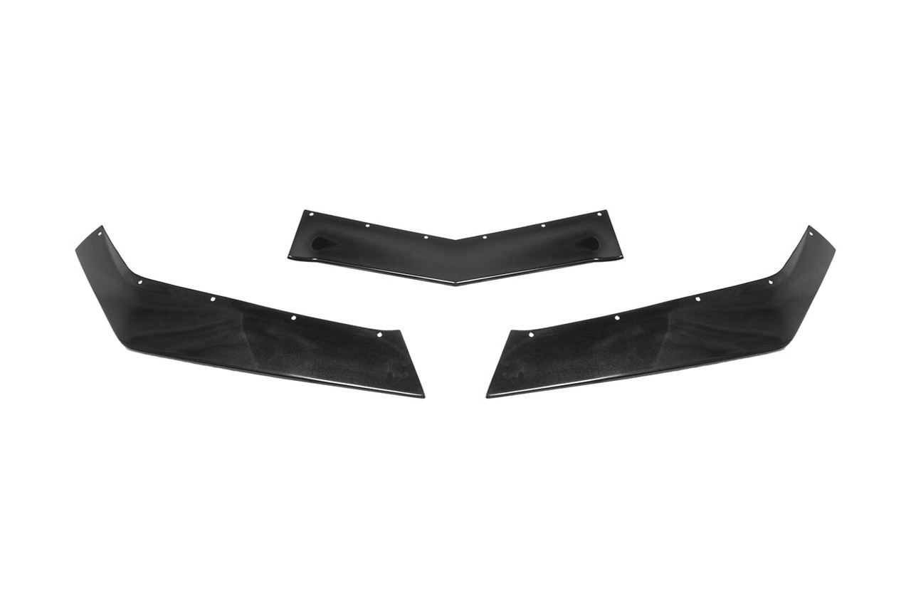 EOS 3 Piece Front Splitter - Carbon Flash Metallic - C8 Corvette Z06 (FLIP-683-V2-ABS)