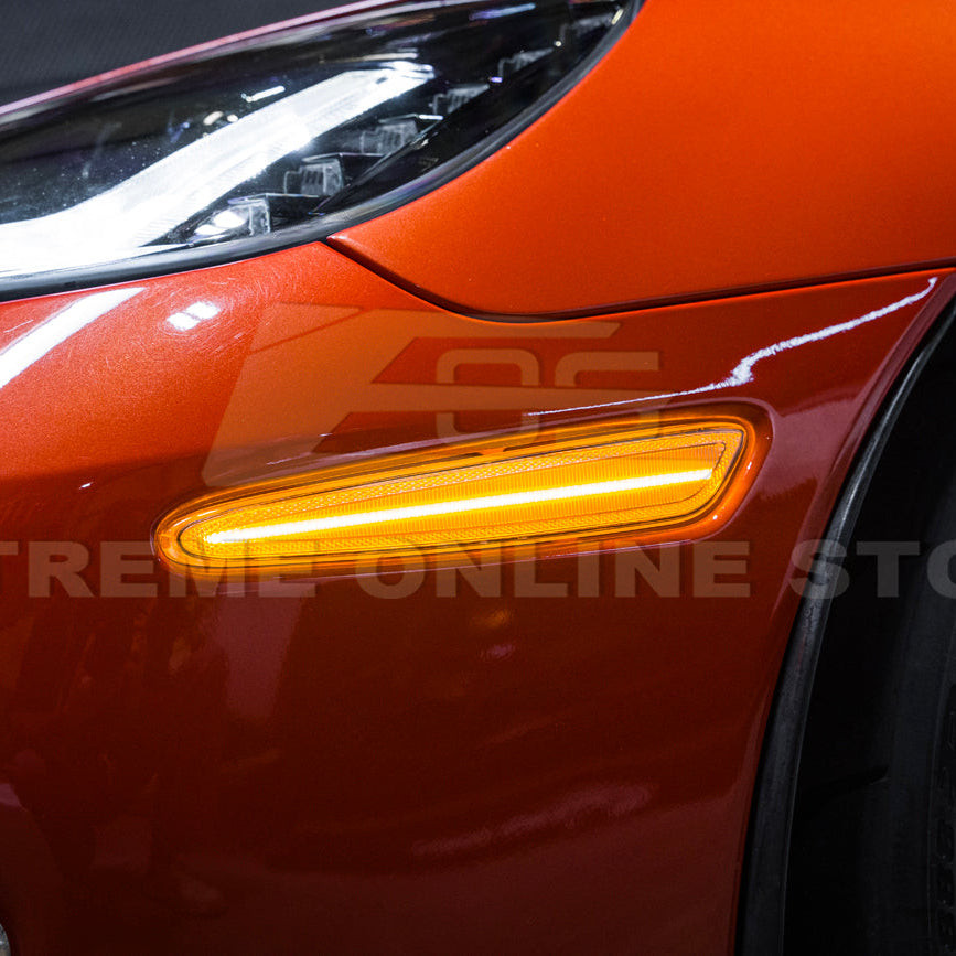 EOS Front Side Marker Lights - Clear - 05-13 C6 Corvette Base / GS / Z06 / ZR1 (LIGHT-1453-CL)
