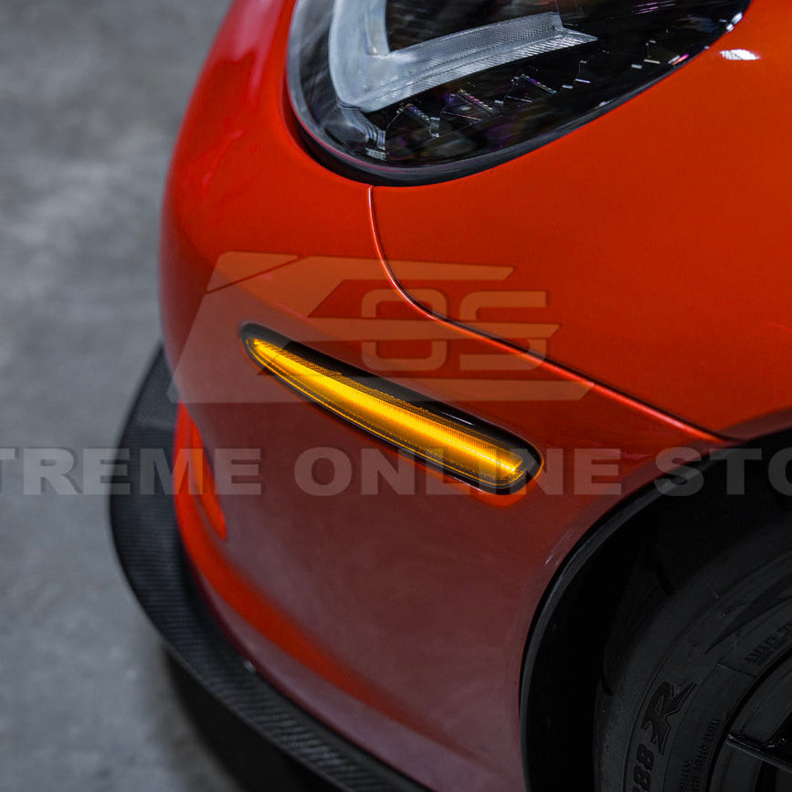 EOS Front Side Marker Lights - Smoke Tinted - 05-13 C6 Corvette Base / GS / Z06 / ZR1 (LIGHT-1453-SM)