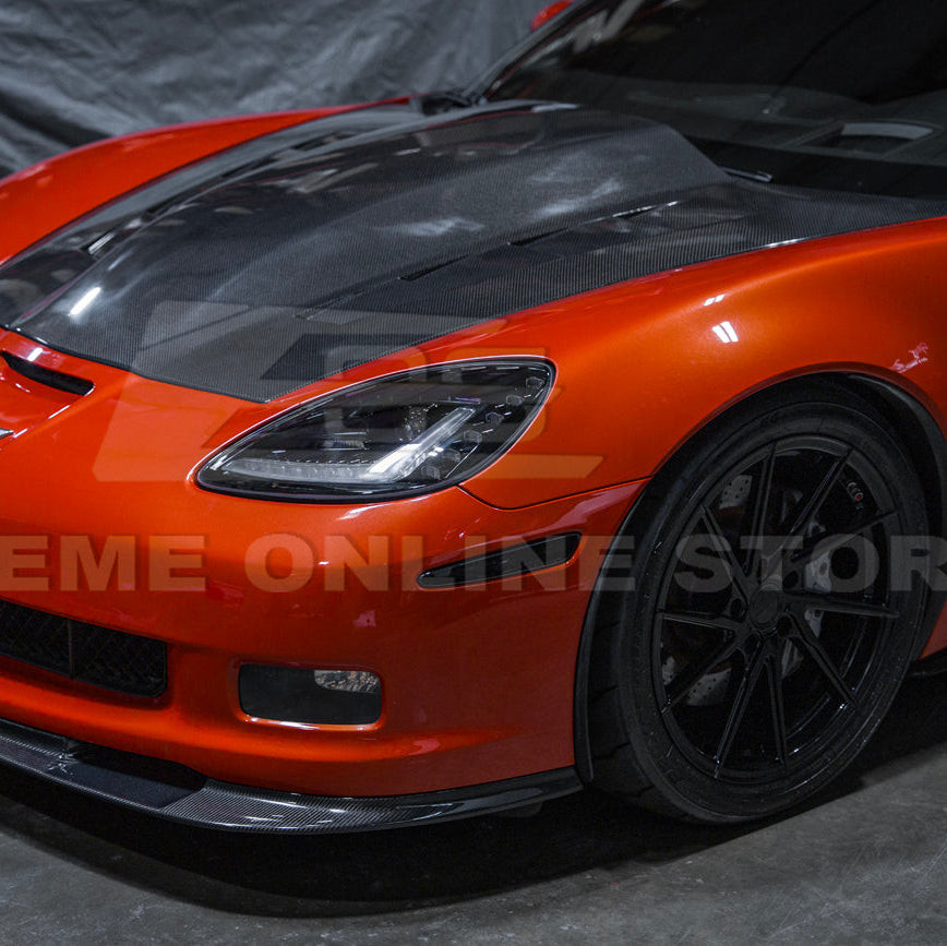 EOS Front Side Marker Lights - Smoke Tinted - 05-13 C6 Corvette Base / GS / Z06 / ZR1 (LIGHT-1453-SM)
