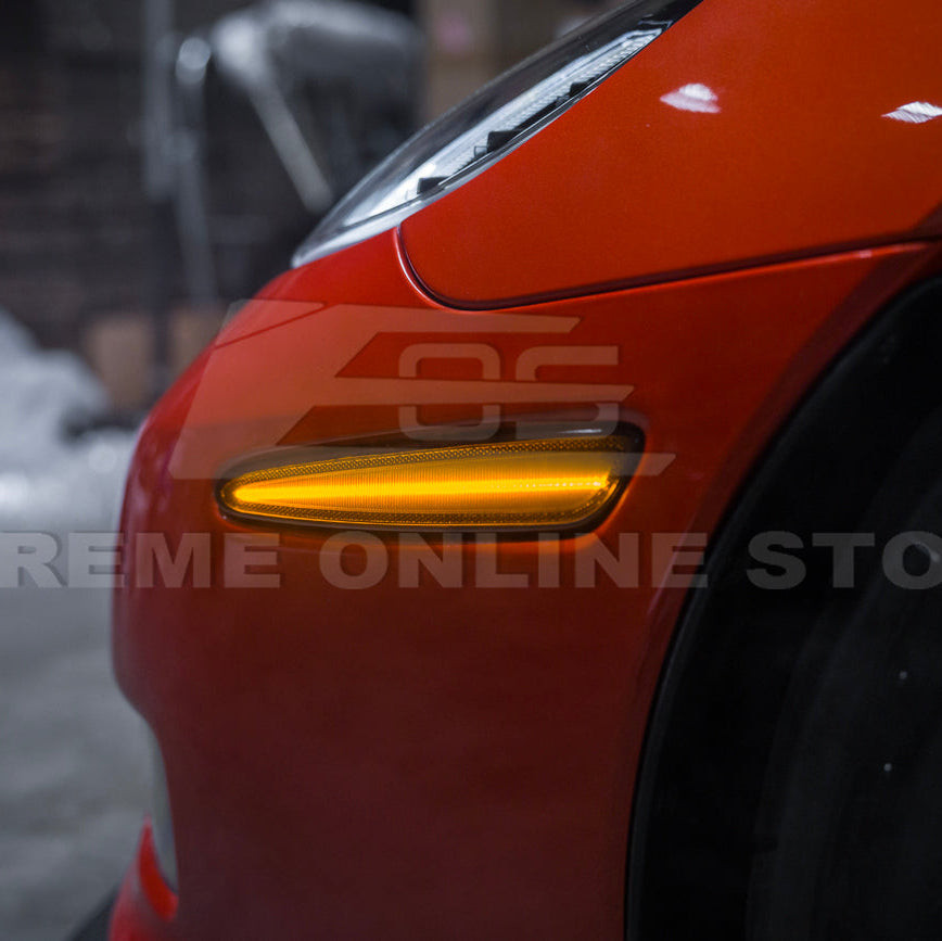 EOS Front Side Marker Lights - Smoke Tinted - 05-13 C6 Corvette Base / GS / Z06 / ZR1 (LIGHT-1453-SM)