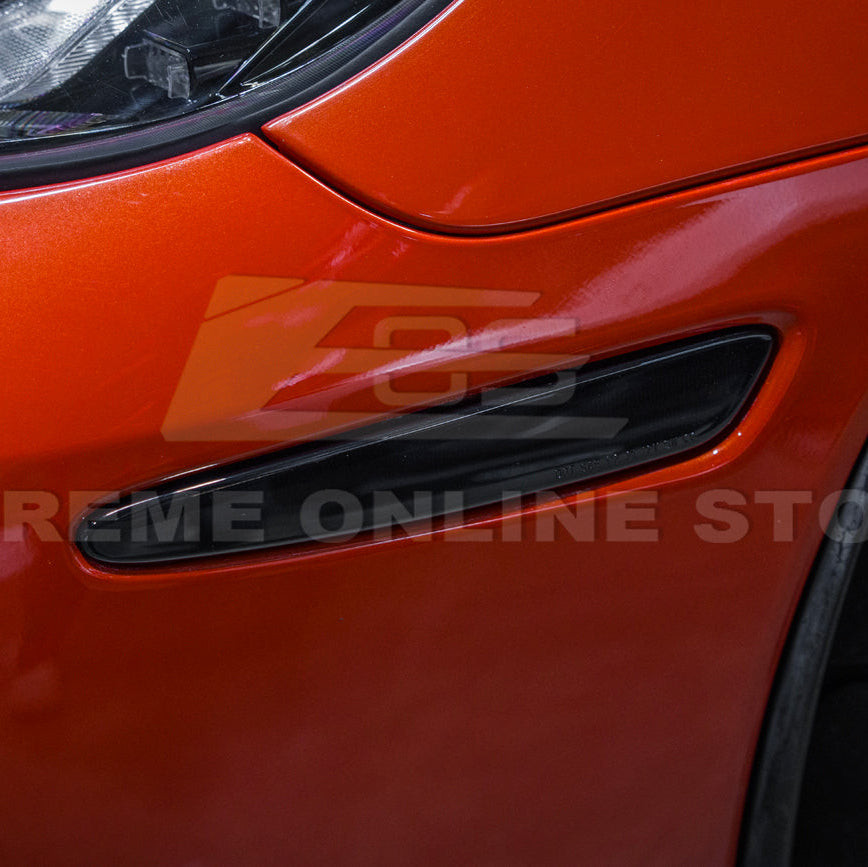 EOS Front Side Marker Lights - Smoke Tinted - 05-13 C6 Corvette Base / GS / Z06 / ZR1 (LIGHT-1453-SM)