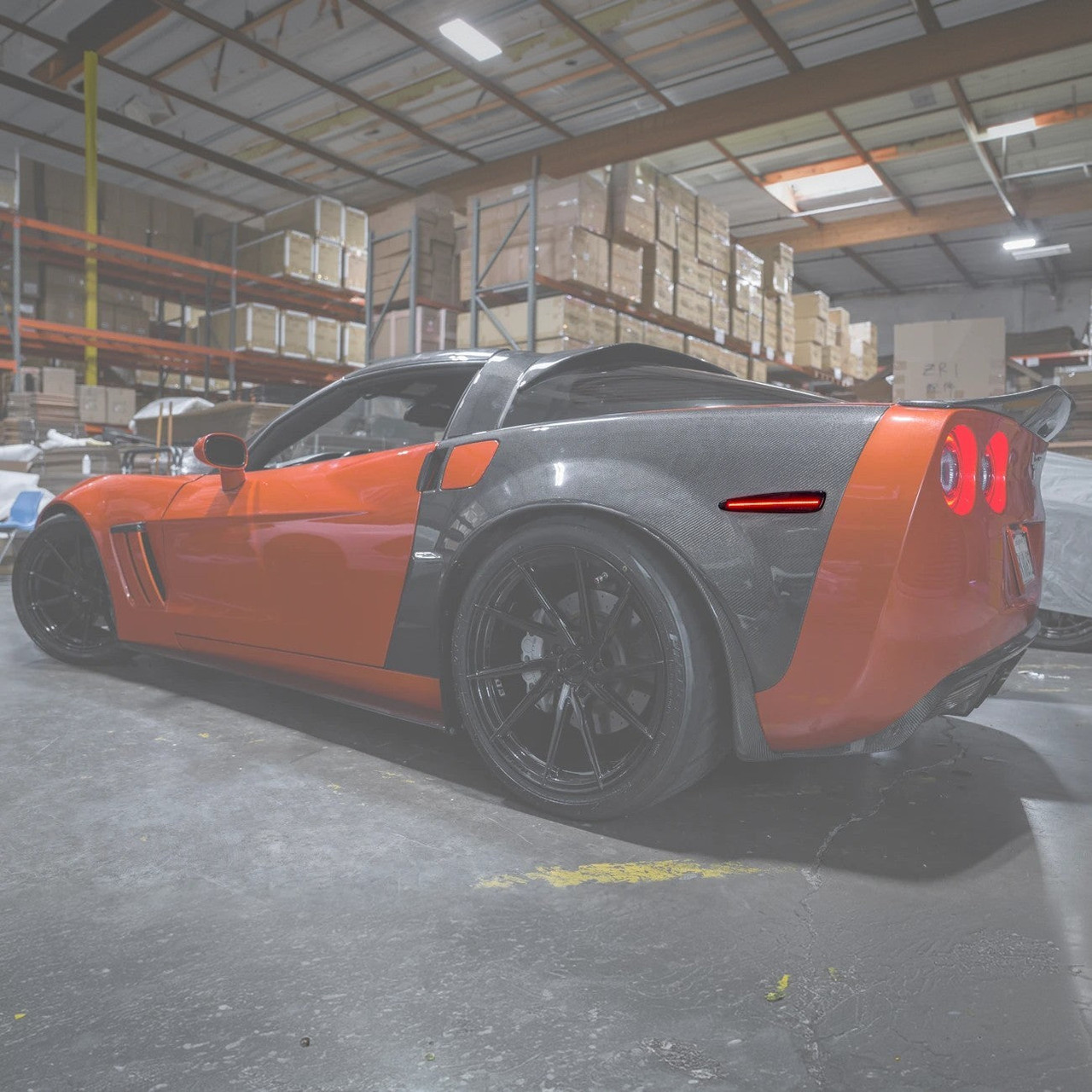 EOS Rear Side Marker Lights - Smoke Tinted - 05-13 C6 Corvette Base / GS / Z06 / ZR1 (LIGHT-1454-SM)