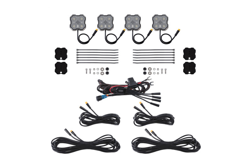 Diode Dyamics Rock Light - Red/White M8 Magnet 4-Pack - DD8745 Photo - Primary
