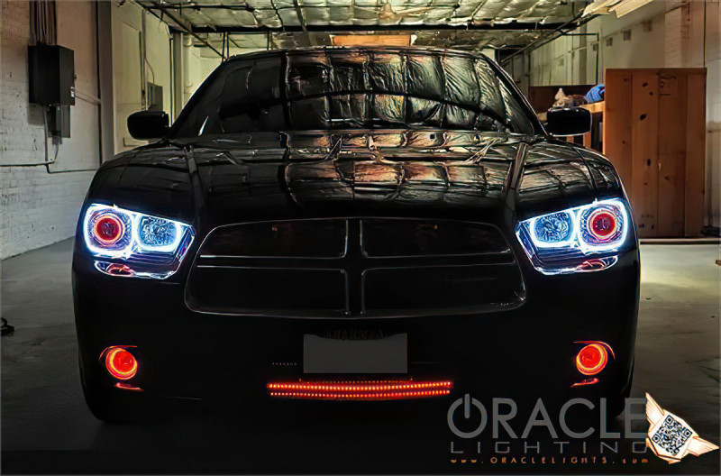 Oracle 11-12 Dodge Charger LED Fog Light Halo Kit - Blue - 1119-002 Photo - lifestyle view