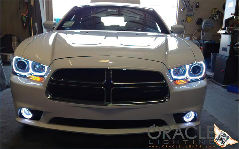 Oracle 11-12 Dodge Charger LED Fog Light Halo Kit - Red - 1119-003 Photo - lifestyle view