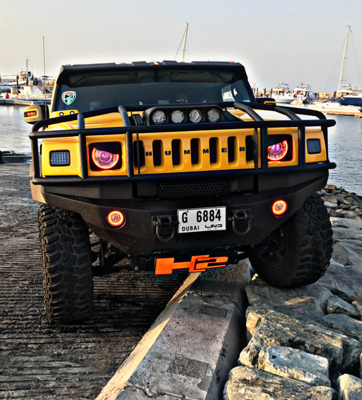 Oracle 03-10 Hummer H2 LED Fog Light Halo Kit - Blue - 1133-002 Photo - lifestyle view