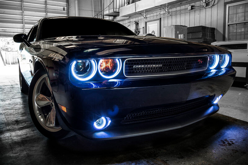 Oracle 08-14 Dodge Challenger LED Fog Light Halo Kit - Amber - 1166-005 Photo - lifestyle view