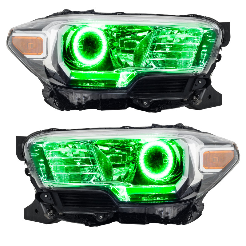 Oracle 16-18 Toyota Tacoma LED Headlight Halo Kit - Green - 1300-004 User 1