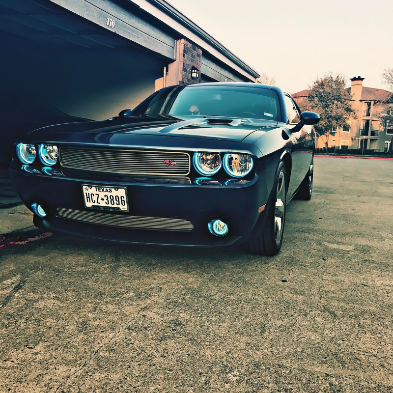 Oracle 08-14 Dodge Challenger LED Projector Headlight Halo Kit - Blue - 2238-002 Photo - lifestyle view