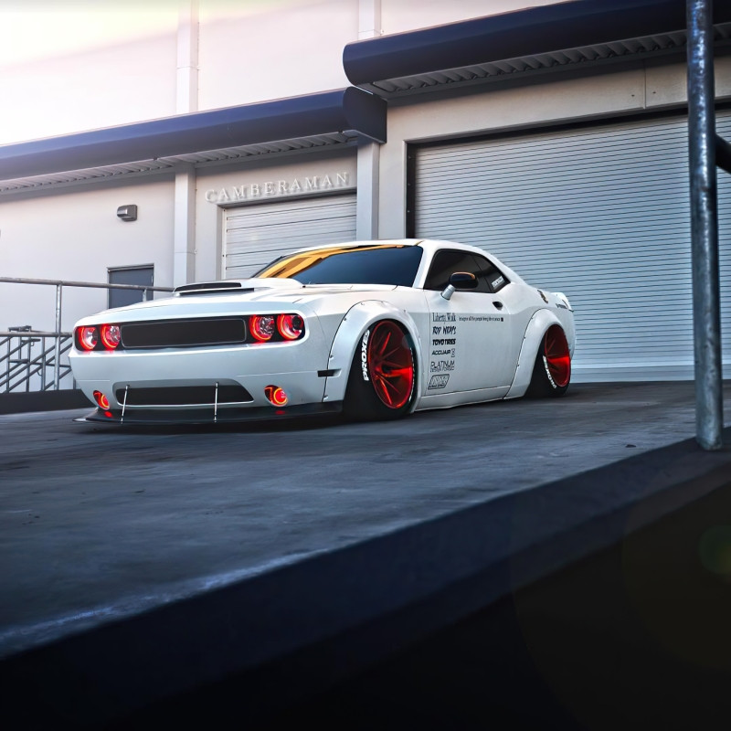 Oracle 08-14 Dodge Challenger LED Projector Headlight Halo Kit - Red - 2238-003 Photo - lifestyle view