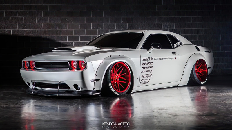 Oracle 08-14 Dodge Challenger LED Non Projector Headlight Halo Kit - Red - 2240-003 Photo - lifestyle view