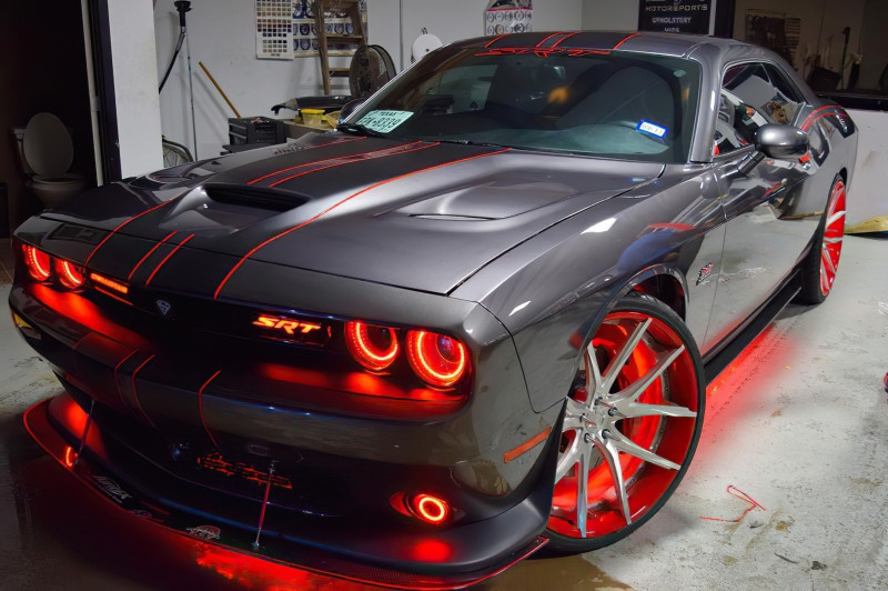 Oracle 15-23 Dodge Challenger LED Headlight Halo Kit - Red - 2268-003 Photo - lifestyle view