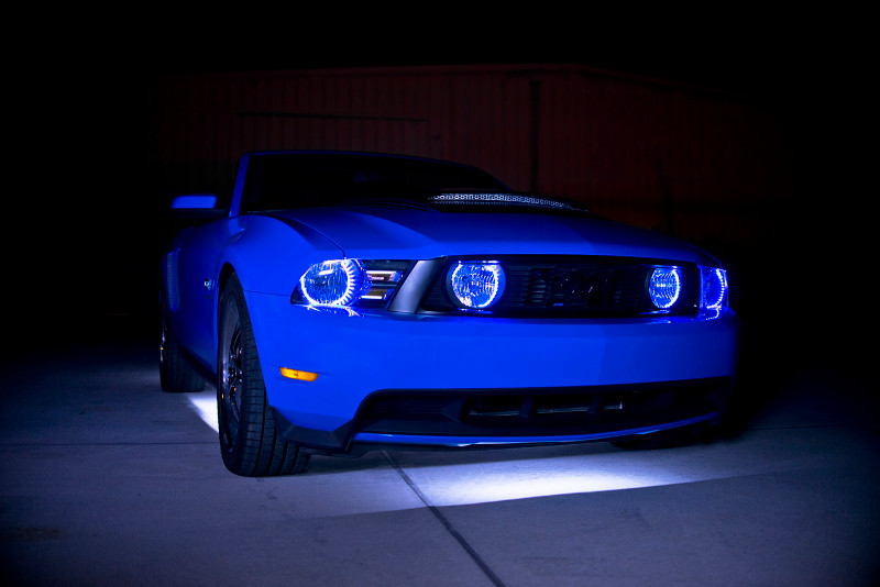 Oracle 10-14 Ford Mustang LED Headlight Halo Kit - Amber - 2302-005 Photo - lifestyle view