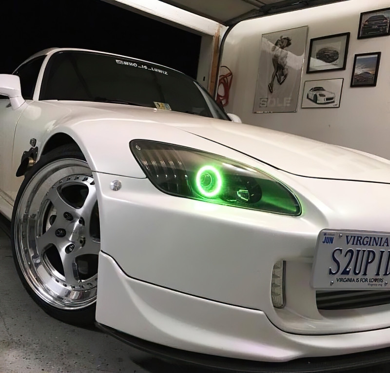 Oracle 99-09 Honda S00 LED Headlight Halo Kit - Green - 2347-004 Photo - lifestyle view