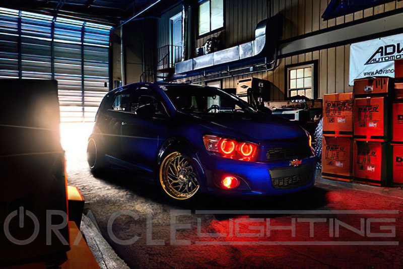 Oracle 12-16 Chevrolet Sonic LED Headlight Halo Kit - Blue - 2640-002 Photo - lifestyle view