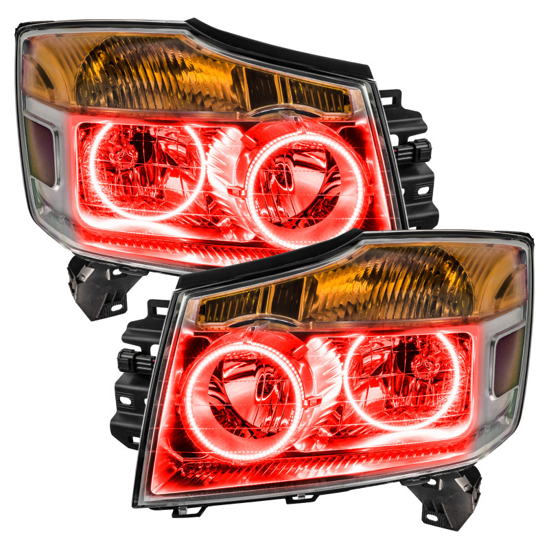 Oracle 04-07 Nissan Titan LED Headlight Halo Kit - Red - 2674-003 User 1