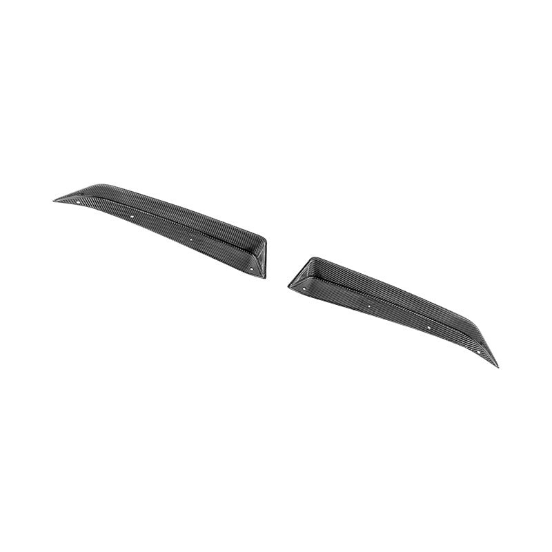 EOS Carbon Fiber 1.5" Extended Rear Wing Wickerbill Winglets - C8 Corvette Z06 (SPLITTER-1354-BKCF)