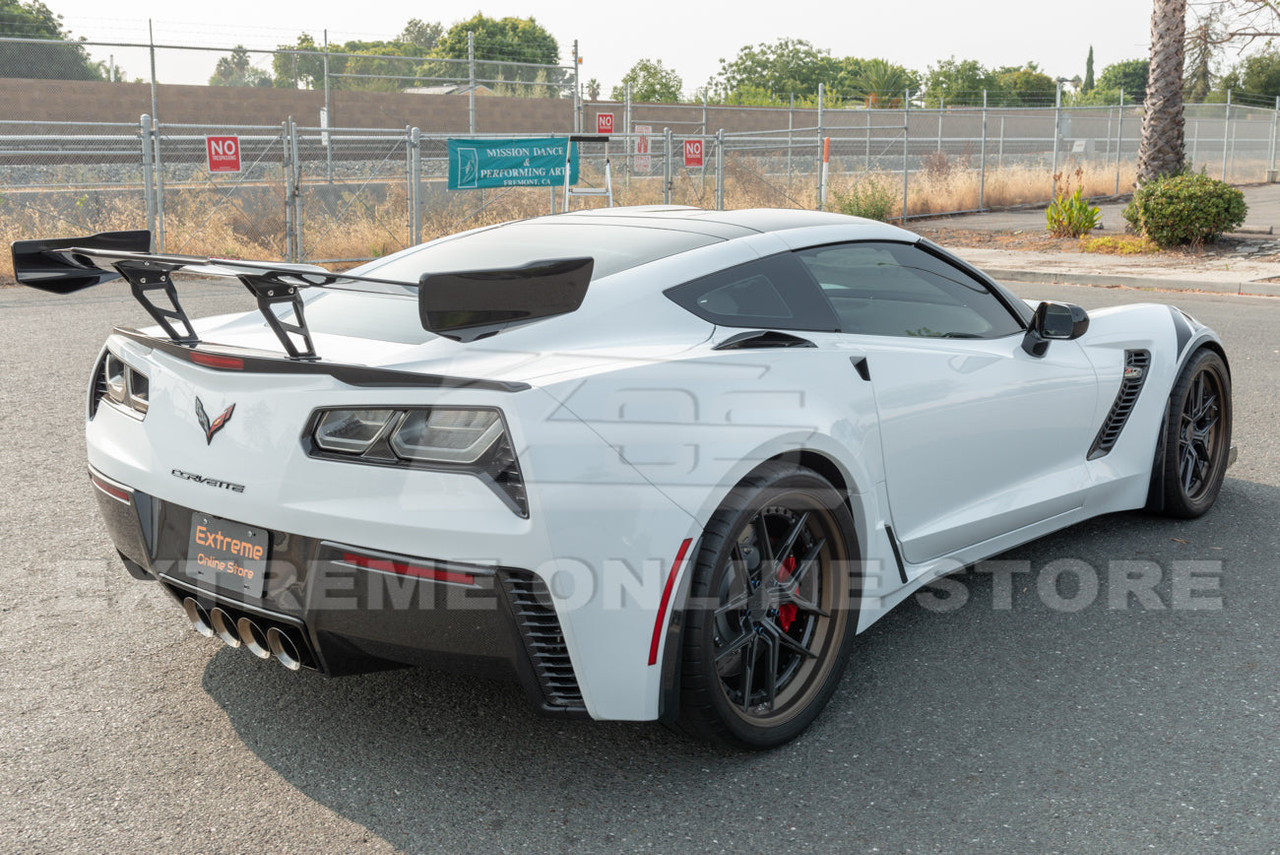 EOS Extended Rear Splash Guards - Carbon Flash - C7 Corvette Stingray / Z06 (MF-233-V2-ABS)