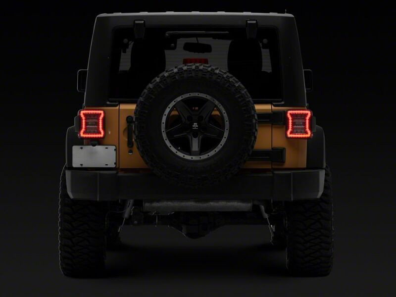 Raxiom 07-18 Jeep Wrangler JK LED Tail Lights- Clear Housing- Clear Lens - J178643 Photo - Close Up
