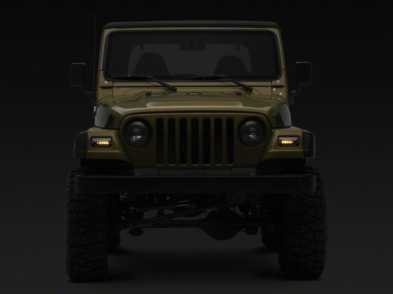 Raxiom 97-06 Jeep Wrangler TJ Axial Series LED Sequential Cornering Lights- Clear - J211785 Photo - Close Up