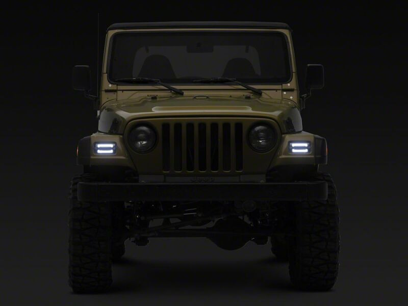 Raxiom 97-06 Jeep Wrangler TJ Axial Series LED Sequential Cornering Lights- Clear - J211785 Photo - Close Up