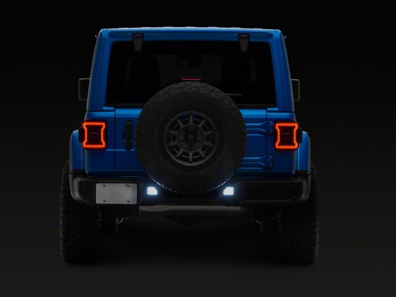 Raxiom 18-26 Jeep Wrangler JL Clear LED Rear Bumper Reflector Lights- White LED - J238247 Photo - Close Up